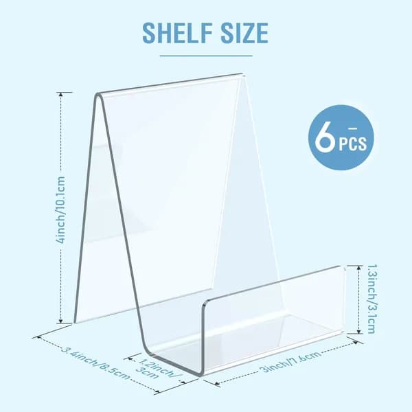 Прозрачная акриловая подставка для книг и планшетов на стол, настольный держатель с бортиками для открыток, картин и телефонов, органайзер для рабочего места