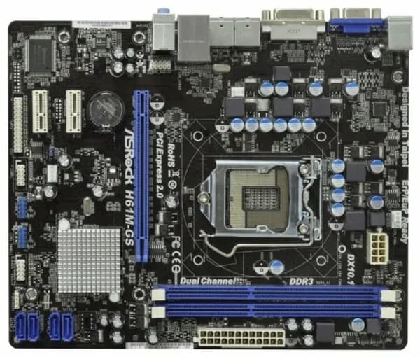 ASRock H61M-GS, LGA 1155, DDR3, Материнская плата