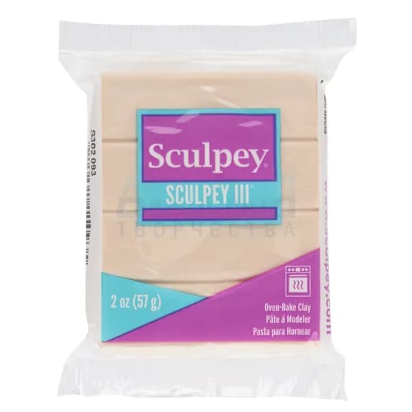 Полимерная глина Sculpey III 093 цвет бежевый 57 гр.