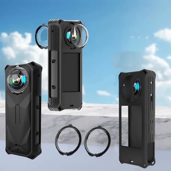 Силиконовый чехол для экшн-камеры Insta360 X5, защитный, противоударный, чёрный