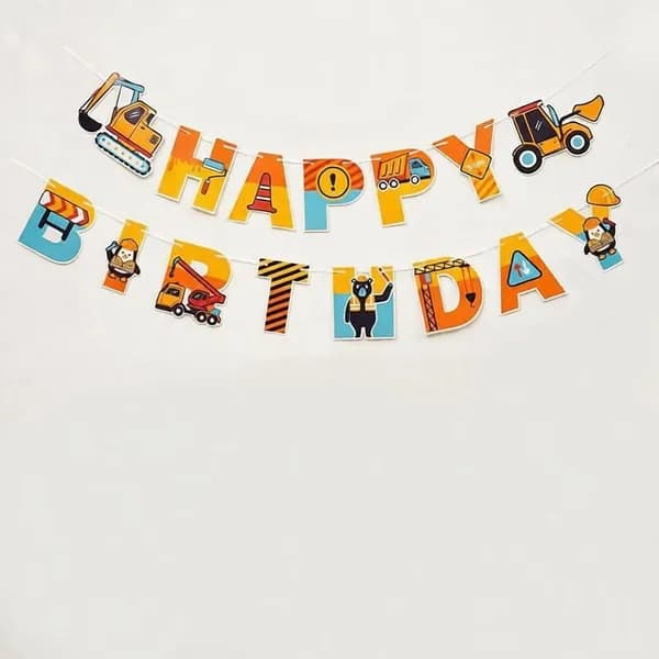 Праздничная гирлянда на день рождения с надписью Happy Birthday, мультяшный баннер с хвостиками для украшения детской комнаты и вечеринки