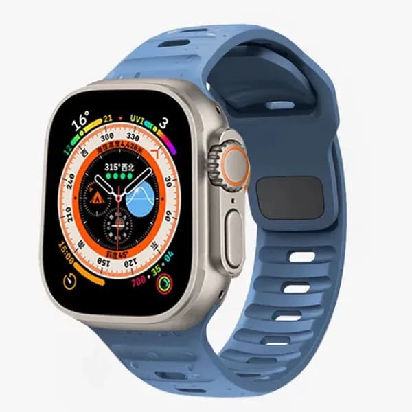 Мягкий силиконовый ремешок для Apple Watch Band Ultra 2 49мм 44мм 45мм 42мм, спортивный ремешок для iwatch 5 6 7 8 9 41мм 40мм 38мм