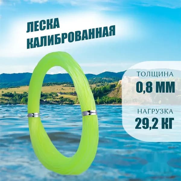 ASIANFISH Монофильная леска для рыбалки, размотка: 80 м, толщина: 0.8 мм
