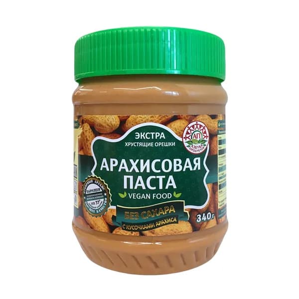 Арахисовая паста АП без сахара 340 гр