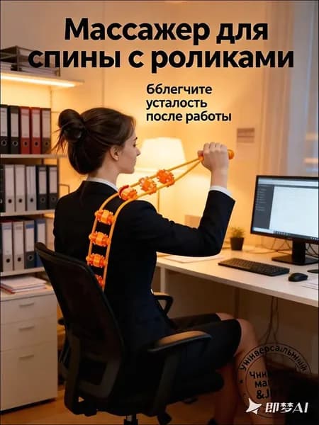 Веревка для всего тела, ручной массажный инструмент для ног, портативный роликовый пояс для спины