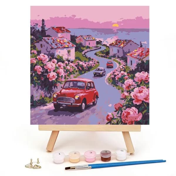 Картина по номерам на холсте с подрамником 20*20CM