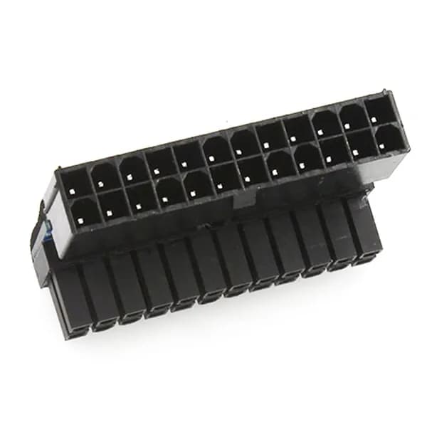 Адаптер ATX 24-контактный, женский/мужской, поворот 90