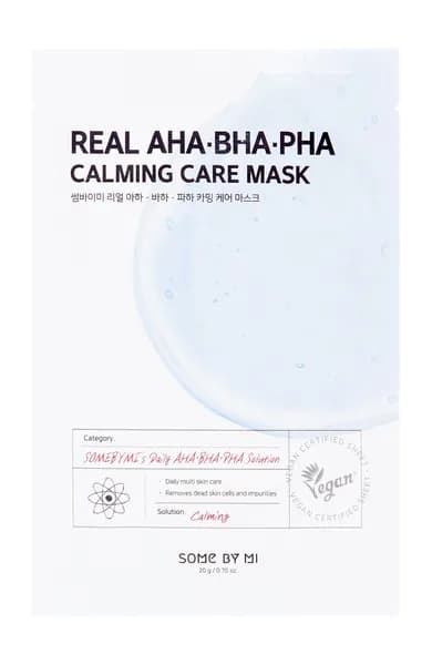 SOME BY MI Тканевая маска для лица с кислотами Real Aha-Bha-Pha успокаивающая, 20 г