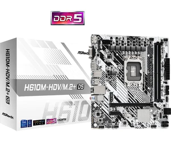ASRock H610M-HDV/M.2+D5 LGA 1700 DDR5 Материнская плата Уцененный товар