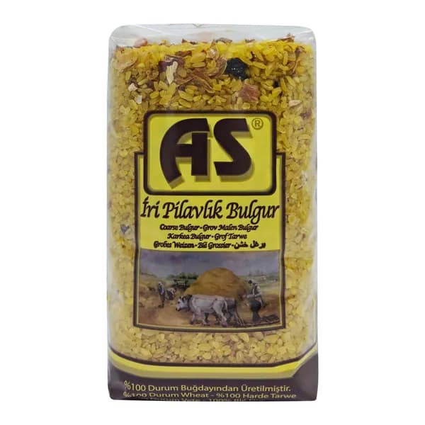 Булгур цельнозерновой (1кг) с сушеными овощами, "AS", Iri Pilavlik Bulgur, Турция