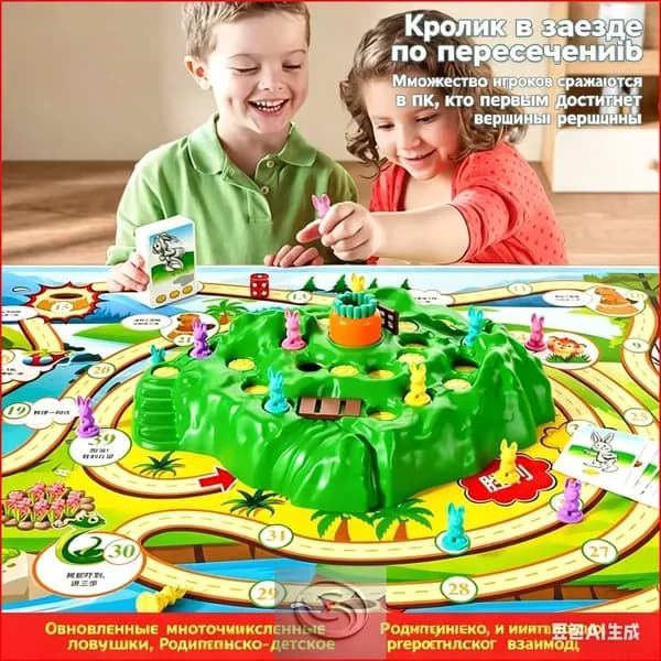 Настольная игра для детей Ловушка для кроликов Игрушки для мальчиков и девочек