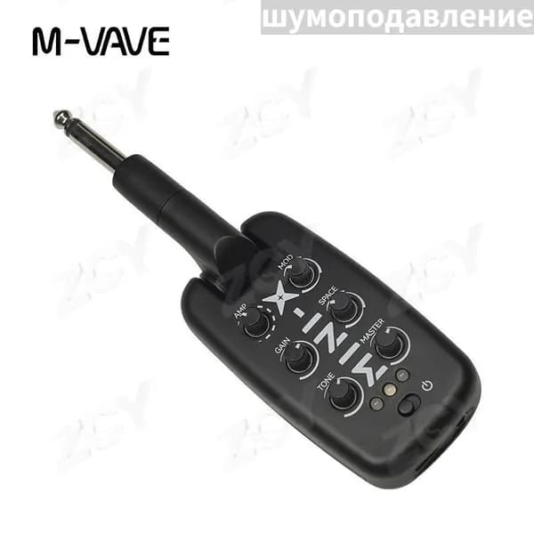 M-vave MINIX Процессор Гитарных Эффектов 9 Различных Аналоговых Тонов Встроенная Система Шумоподавления