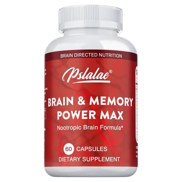 Биологически активная добавка Pslalae Brain & Memory Power Max: улучшает работу мозга, память, внимание и ясность ума.