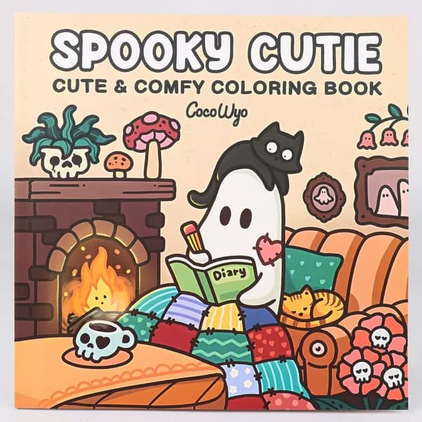 Spooky Cutie 1: Coloring Book for Adults and Teens Featuring Adorable Creepy Creatures in Cozy Hygge Moments for Relaxation