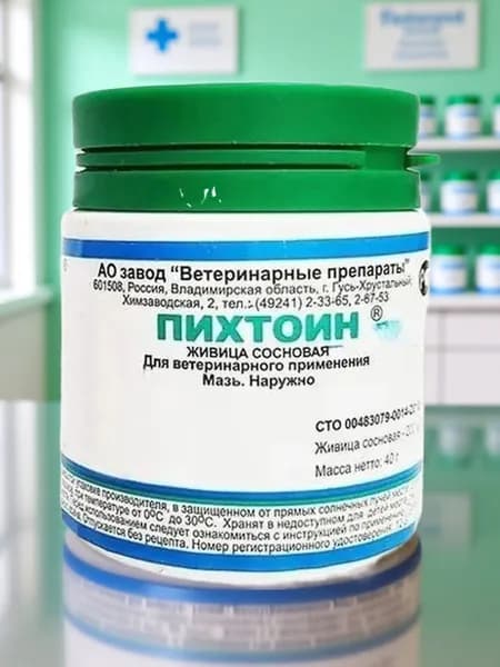 Мазь ПИХТОИН для животных (для различных видов ран) 40 г. ( АО завод Ветеринарные препараты )