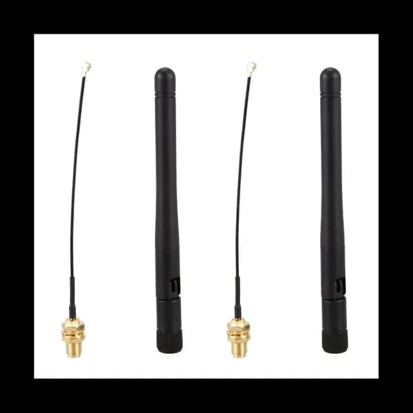 2X Антенна 900-1800 МГц 3Dbi GSM RP-SMA Штекер Резиновая водонепроницаемая антенна Lorawan + Малый кабельный удлинитель IPX-SMA