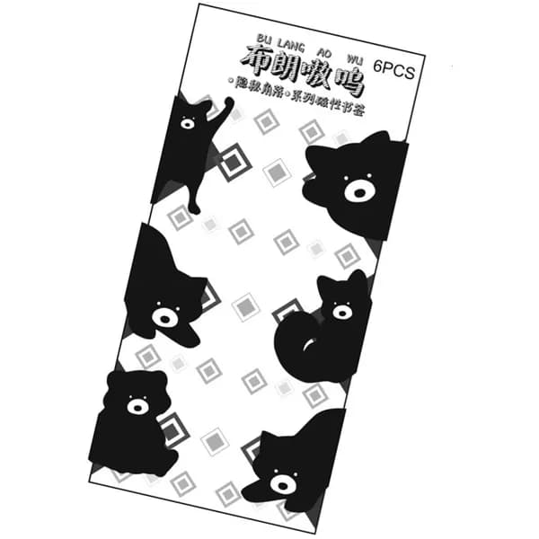 Магнитные закладки для книг, 6 шт, - Коричневый скулеж