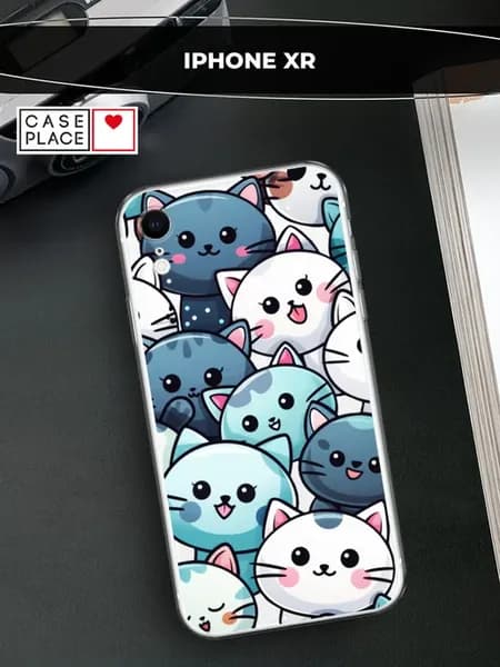 Чехол на iPhone XR с котиками