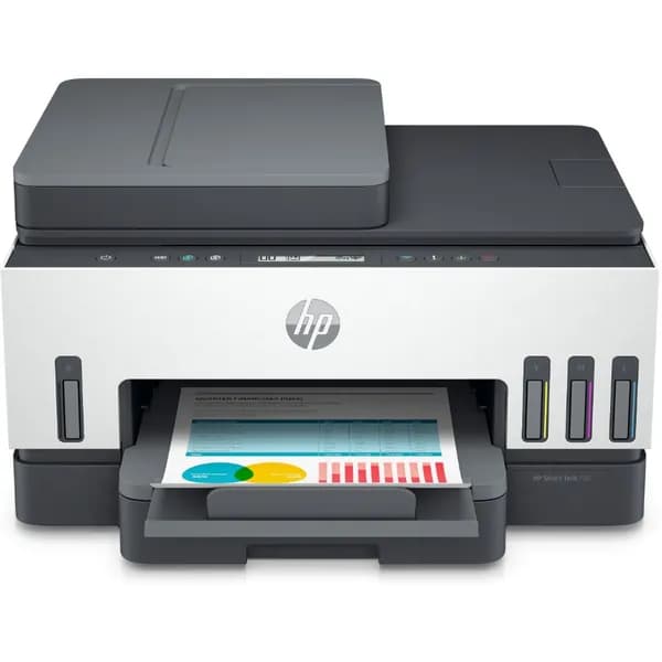 HP МФУ Струйное HP Smart Tank 750 All - in - One Двусторонняя печать сканирующее копирование АПД беспроводной струйный танковый принтер 6UU47A, белый, черный