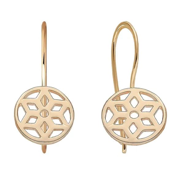 Серьги детские из красного золота 375 пробы 585GOLD