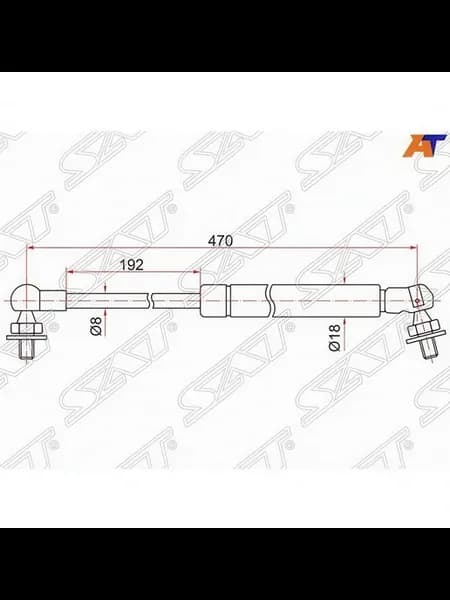 Амортизатор капота для Тойота Марк 2, Чайзер ST5344029075