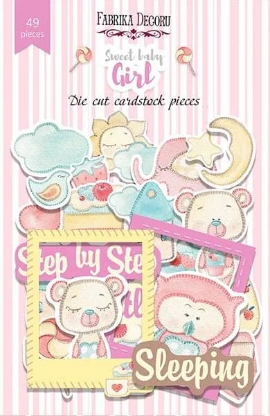 Набор высечек Fabrika Decoru коллекция "Sweet baby girl" 49 шт, FDSDC-04027