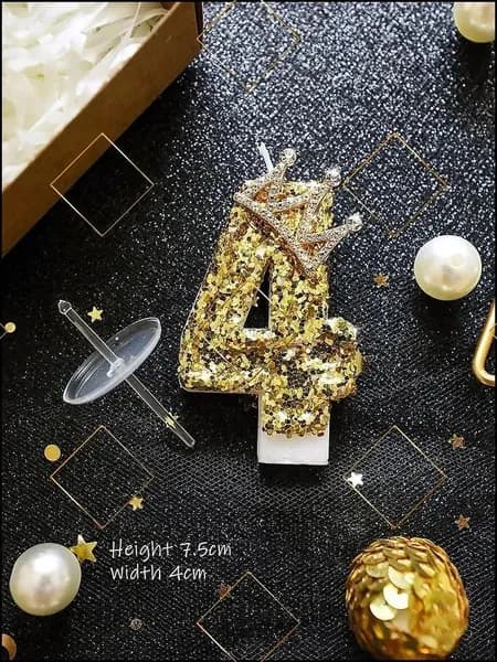 Свечи для торта цифра 4 "1", 8.5 см, 1 шт