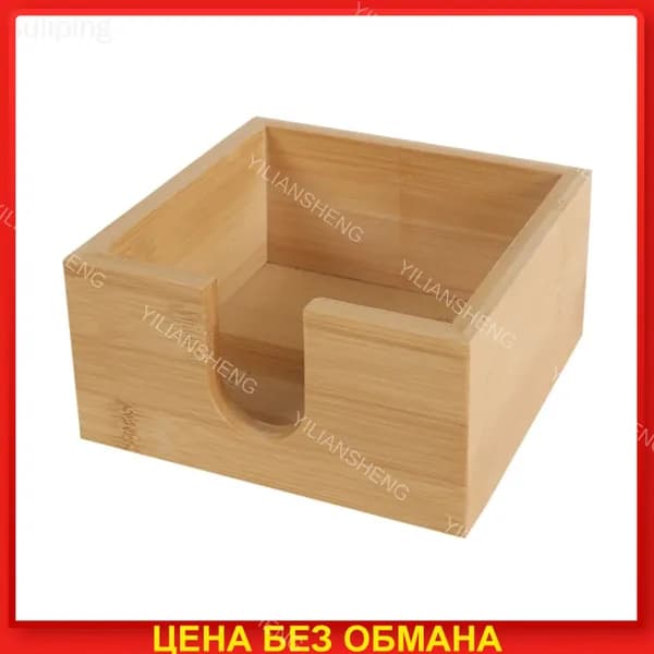 Квадратная коробка для салфеток из бамбука, держатель для туалетной бумаги, стильное решение для хранения в ресторане, автомобиле и доме