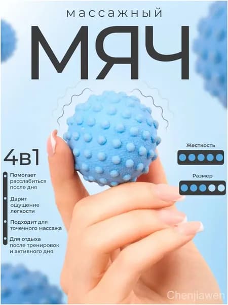 Премиум мяч для миофасциального релиза, голубой, 5 см