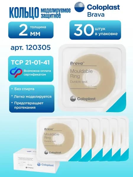 Защитное кольцо моделируемое Coloplast Brava 120305, 2.0 мм., 30 шт.