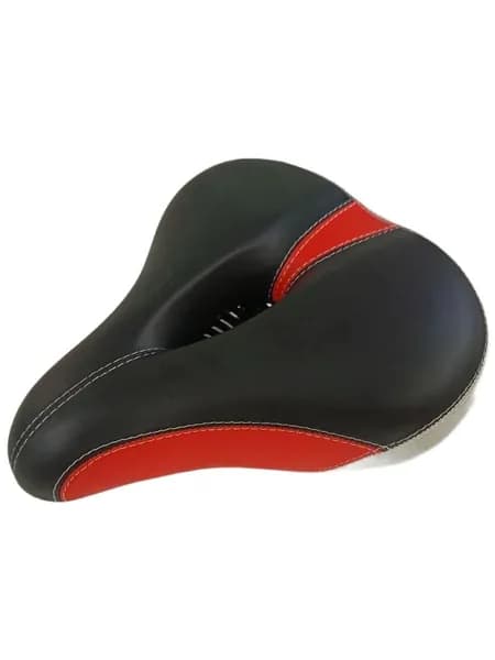 седло велосипеда "Комфорт" 235 х 265 черно-красное New Model