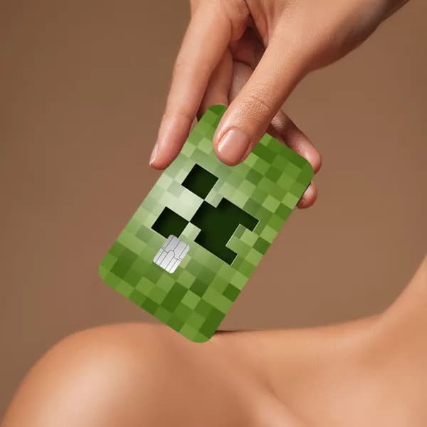 Игра выживания Minecraft Наклейка для банковской карты