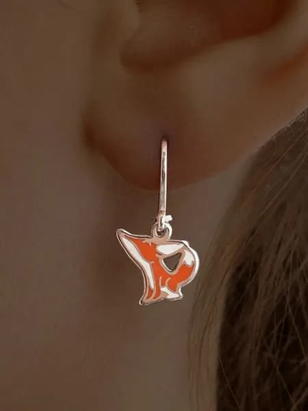 Серьги детские для девочек длинные серебро 925 висячие серебряные
