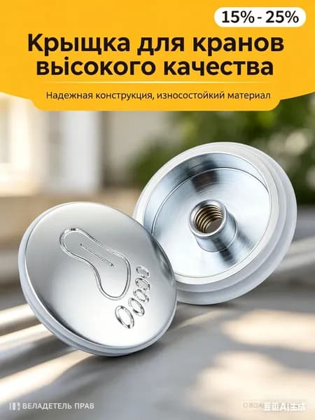 Донный клапан металлический, для душевой кабины Сlick-clack с грязеуловителем