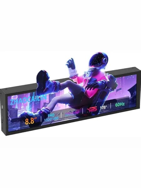 8.8" Монитор, IPS, 1920x480, 60 Гц, черный