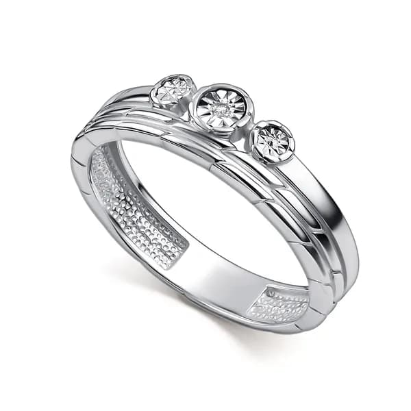 Серебряное кольцо DIAMANT-ONLINE с бриллиантом 925 пробы