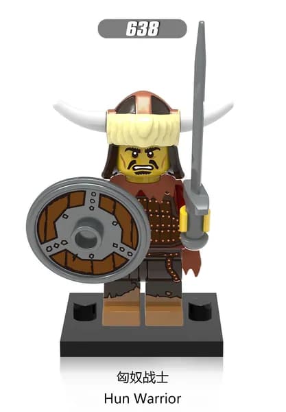 Минифигурки из кубиков: Средневековый и римский солдат, совместимые с Lego подарок на Рождество/день рождения для детей