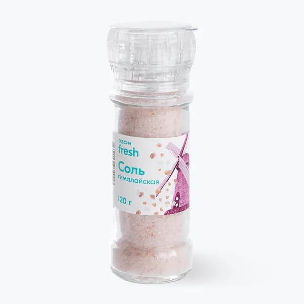 Соль Гималайская, розовая, мельница, 120 г, Ozon fresh