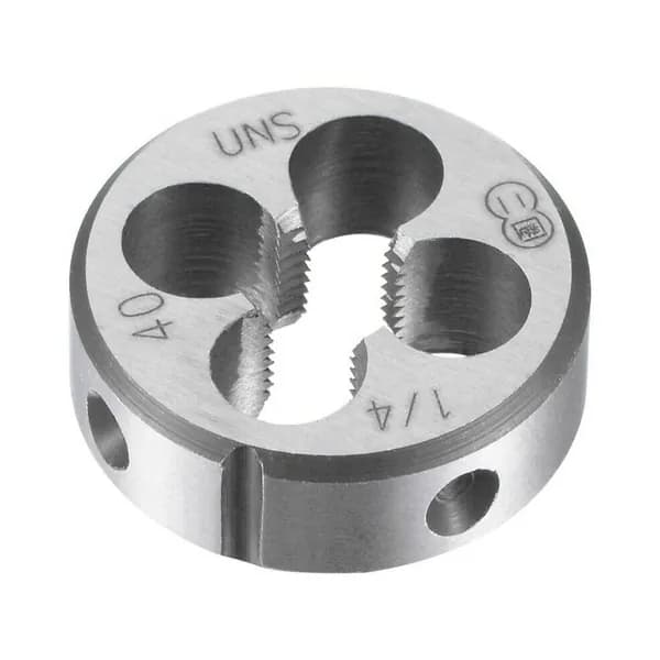 Круглая плашка 1/4"-40 UNS для станка с ЧПУ, правосторонняя, из быстрорежущей стали HSS
