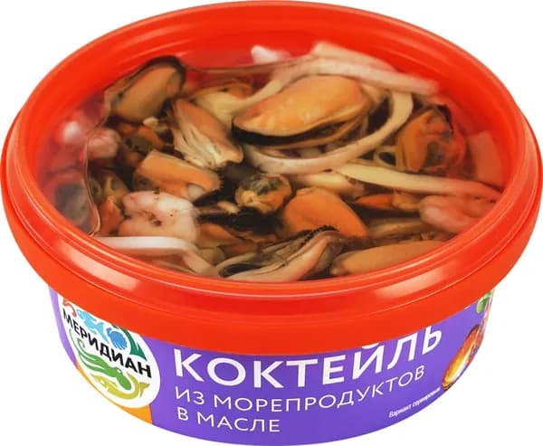 Коктейль из морепродуктов МЕРИДИАН в масле, 270г 2 шт.