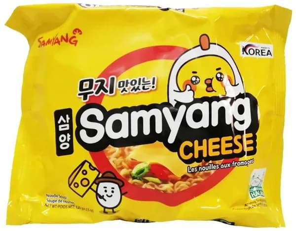 Лапша быстрого приготовления Samyang Cheese, со вкусом курицы и сыра (Корея), 120 г