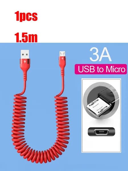 Кабель для мобильных устройств, 1.5 м, красный