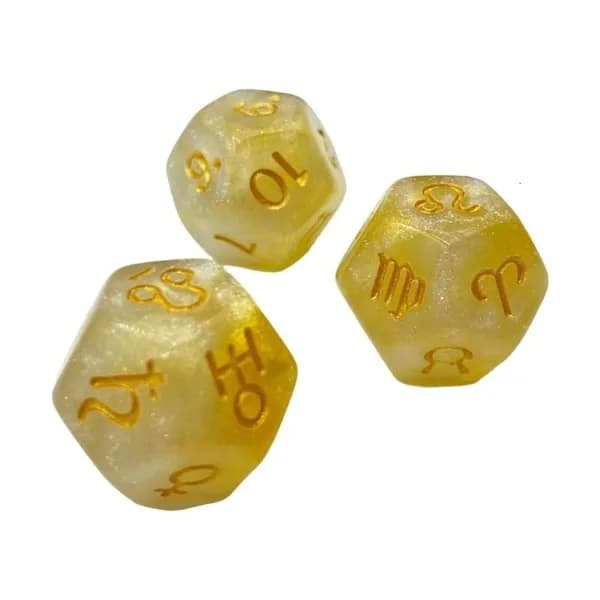 3 набора блестящих D12 кубиков для гадания по созвездиям и настольных игр, Номер цвета 4