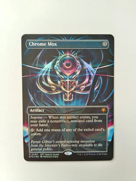 Портативные карты MTG Настройка и прокси высококачественной фольги Яркое Хром Mox 92