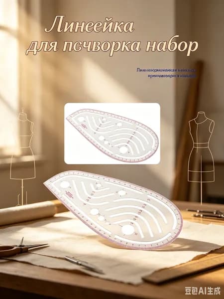 линейка для пэчворка набор/Лекало портновское для раскроя и шитья, 1 шт