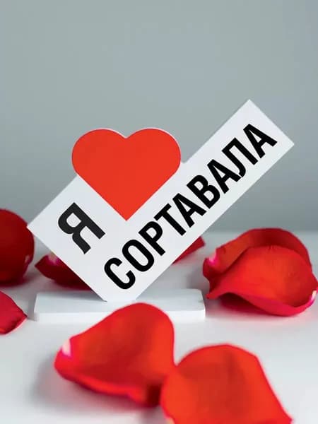 Подарок для туриста, открытка я люблю Сортавала