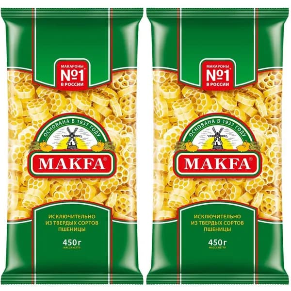 Макаронные изделия Makfа Цветочки 450 г, набор: 2 штуки