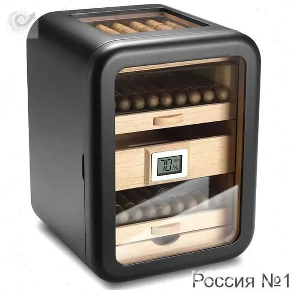 Сигарный шкаф чёрный орех,с люком на крыше