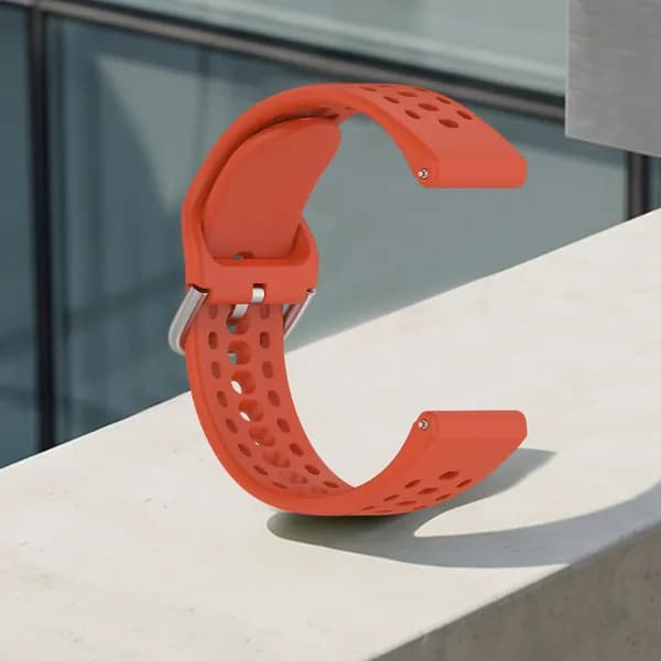 Силиконовый ремешок для часов Amazfit Bip Max и BiP6, 22 мм, красный, с быстросъёмным креплением