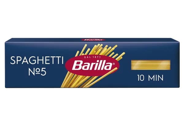 Макароны BARILLA Spaghetti n.5 из твердых сортов пшеницы группа А высший сорт, 450г